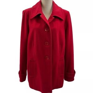 Centigrade Red Wool Blend Lined Jacket XL